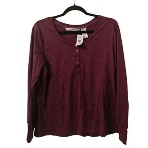 Purple Jasmine Rose Women's Long Sleeve Pajama Top